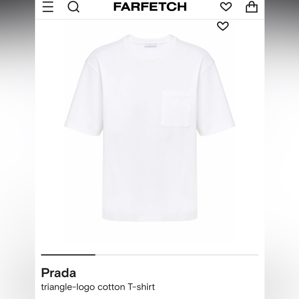 PRADA WHITE ELEVATED POCKET TEE - Picture 4 of 11